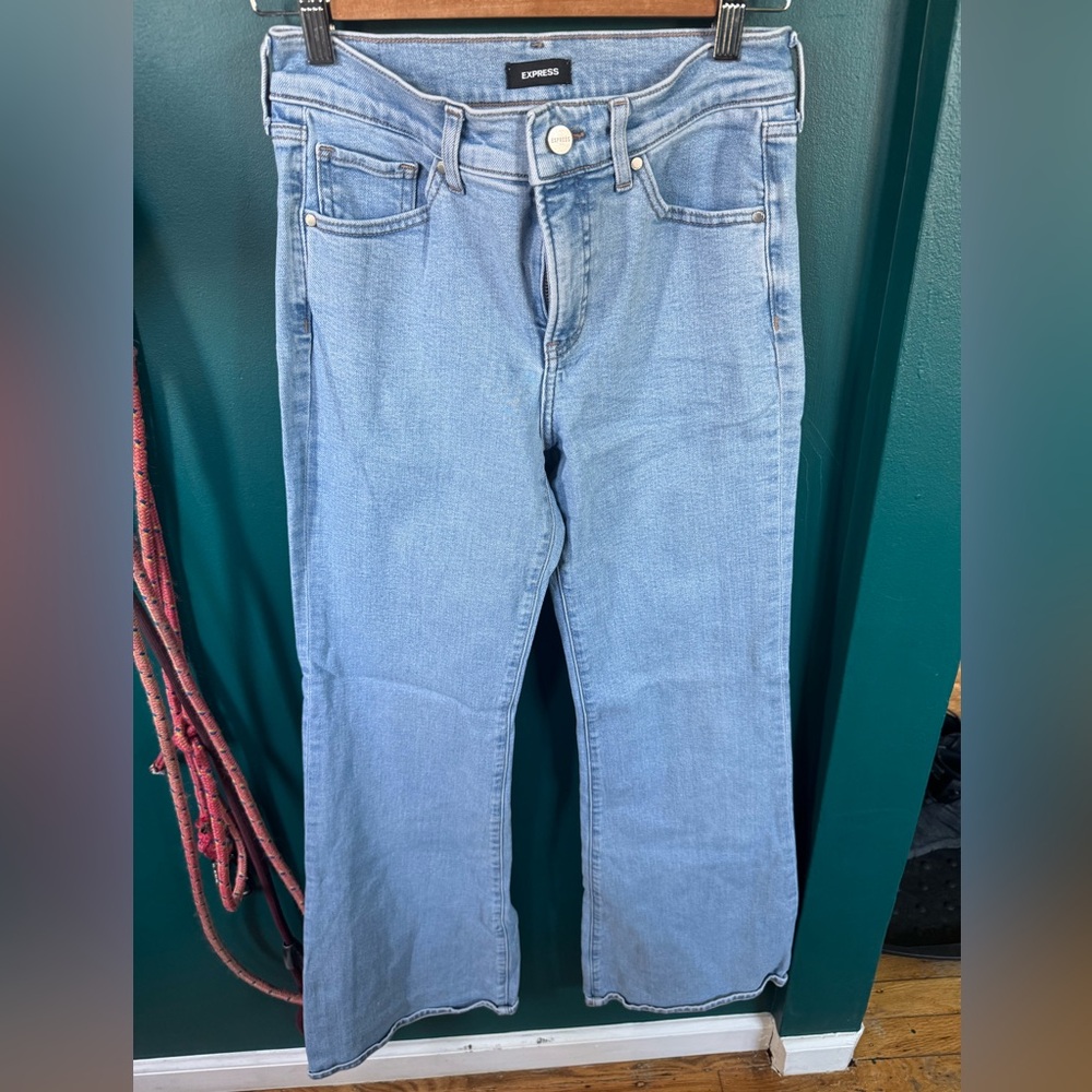 Express Light Blue Flare Jeans